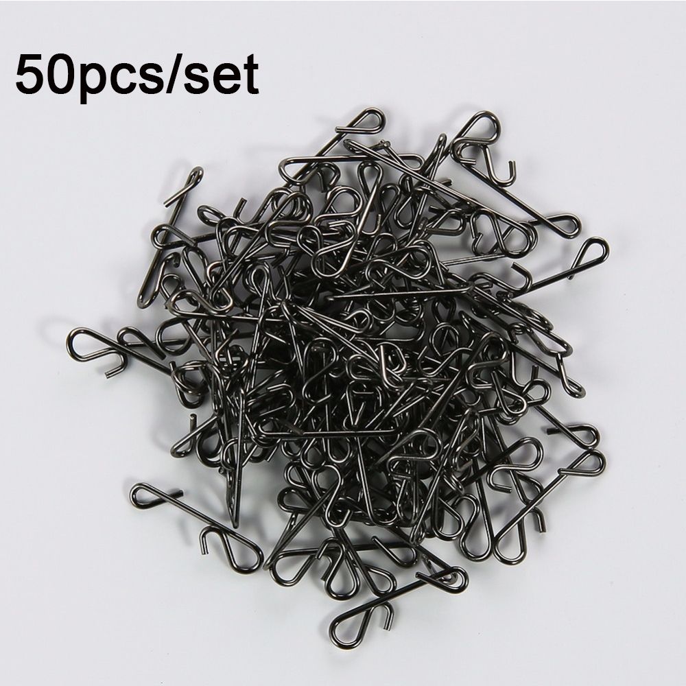 Monofilament Line - 50 pcs Minfishing Fishing Snap Stainless