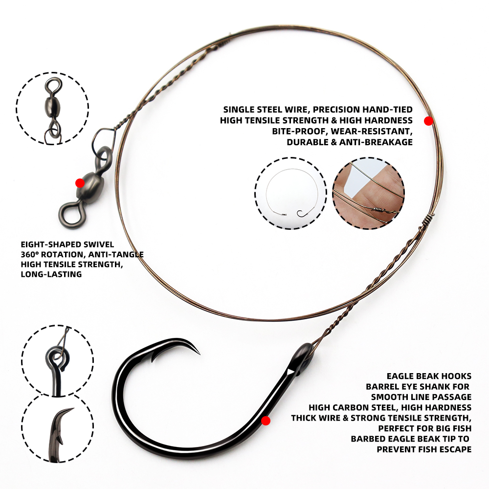 ZYZHE 4pcs Fishing Steel Leade - огляд і ціна Monofilament Line