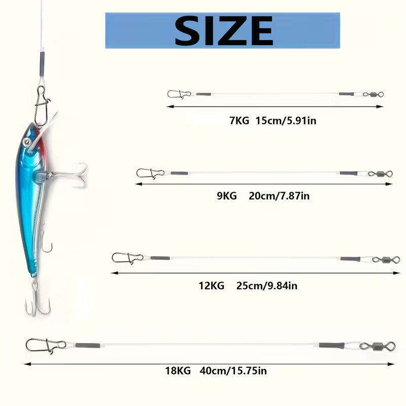 8/16pcs Fluorocarbon Wire Lead - огляд і ціна Freshwater Line