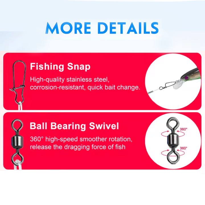 8/16pcs Fluorocarbon Wire Lead - огляд і ціна Freshwater Line